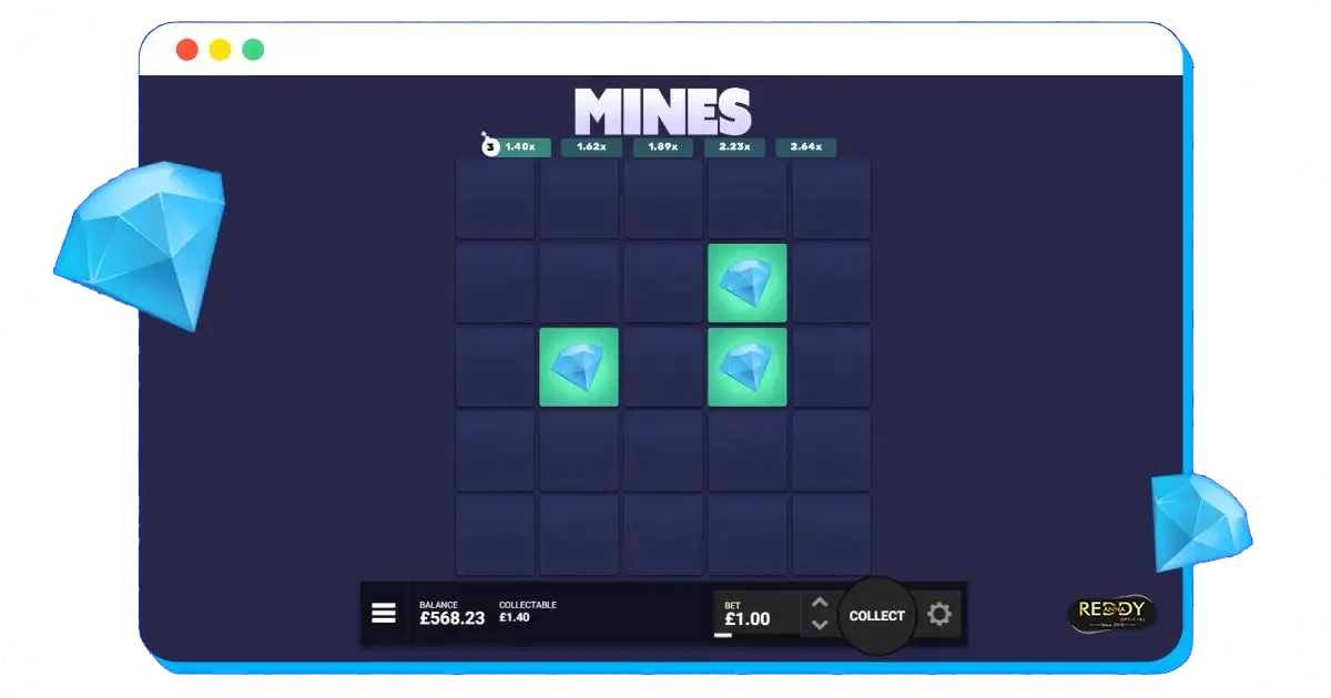 Mines Strategy Game Grid